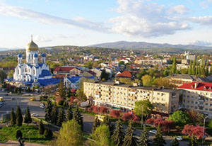 Вид на церковь Ужгорода